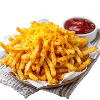 Patatine con salsa cheddar