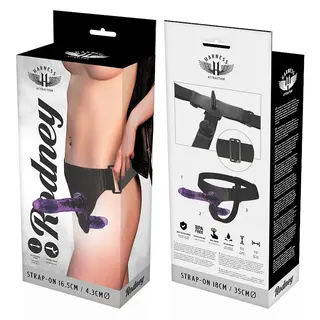 Harness Attraction Rodney Doble Penetracion Vibrador 18 X 3.5Cm