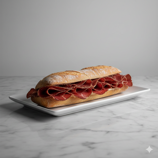 Bocadillo de cecina de león