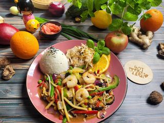 Krewetki z warzywami