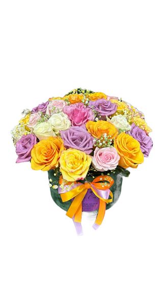 Cutie Trandafiri colorați