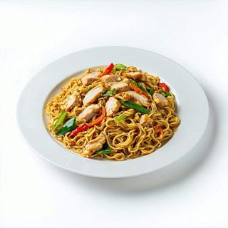 Fideos De Arroz Con Pollo
