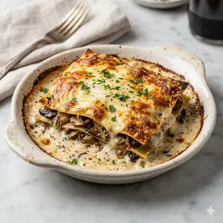 Tapa De Lasanya De Bolets Gratinats