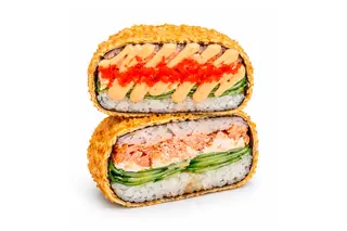 Sushi burger Big z pieczonym łososiem