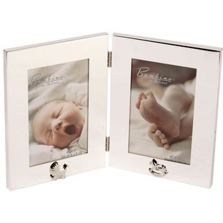 Rama foto dubla argintata copii