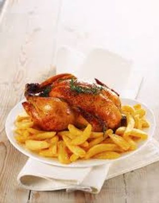 Pollo allo spiedo con patate