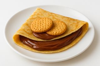 Marti - Clătite cu Nutella și mix de biscuiți