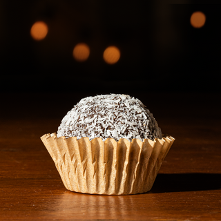 Trufa de chocolate con dulce de leche y coco