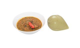 1 Boule de Placali + Sauce graine-Kôpê