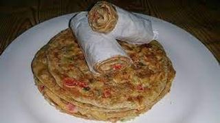 Mayai with 2 chapatis and a side