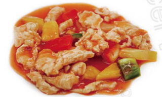 190. Pollo con salsa agrodolce
