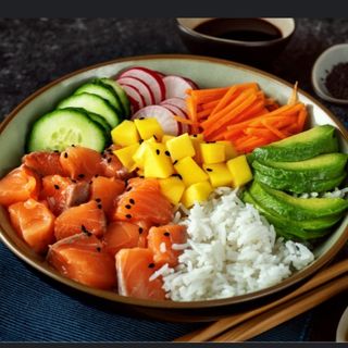 Poke bowl Salmão e Atum spicy
