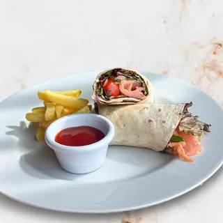 Tortilja sa dimljenim lososom