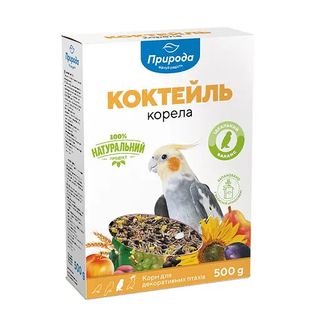 Корм Природа Коктейль для середніх папуг Корела 500г 