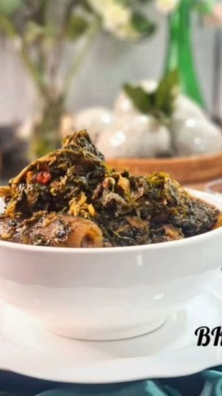 Okazi soup with snails