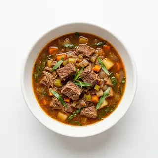 Supă ragu de vită cu tarhon