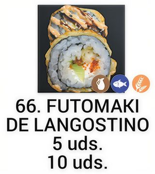 62. Futomaki De Langostino (10 Uds.)