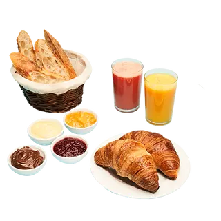Śniadanie Charlotte dla Dwojga  ze świeżym sokiem