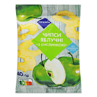 Чипси яблучні «Премія» з кислинкою (40г)