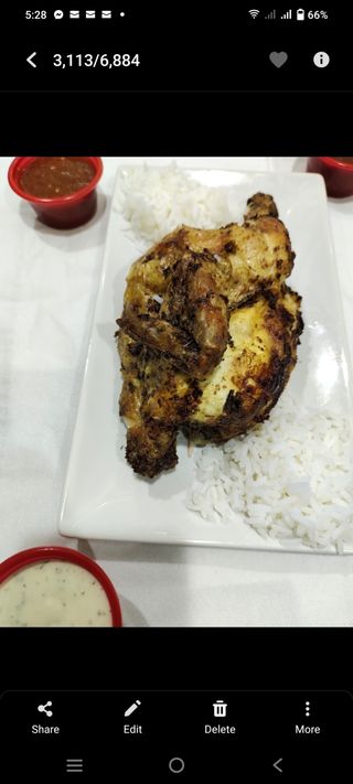Pollo A L`Ast Medio Con Arroz