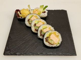 Sake Tempura Futo Maki 