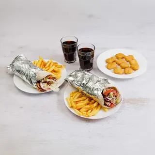 2 menù kebab + 10 nuggets di pollo