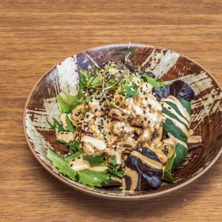 Pulpo tempurizado shake 		 		