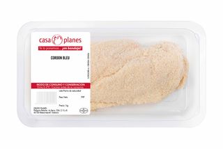 Mini cachopo de pollo con jamón y queso