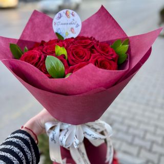 Букет с 15 червени рози