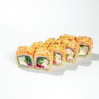 Острый тартар с опаленным лососем