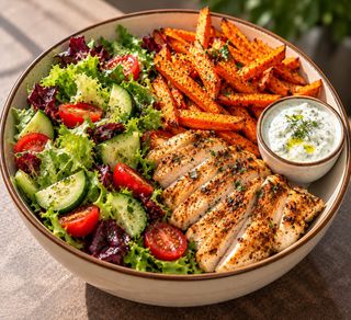 CHICKEN GRILL & SWEET POTATOES
