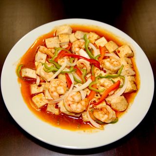H3 - Tofu con gambas picantes