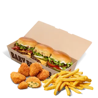 Zestaw Baby Burgers z przekąskami