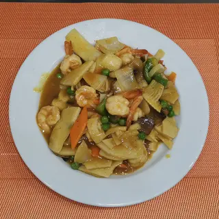 98.Gambas com Caril