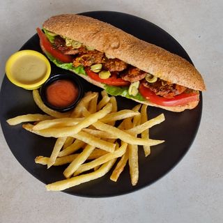 Sandwich à la viande hachée Et frite