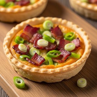 Tarta con pancetta + cipollotto