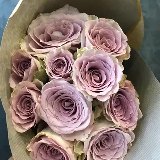 Bouquet 10 Roses mauve pastel