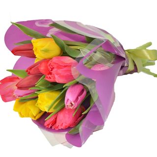 Buchet 13 lalele colorate 