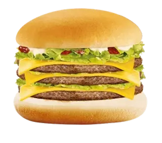 Maxi cheese burger menu