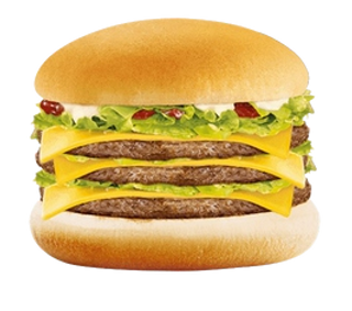 Maxi cheese burger menu