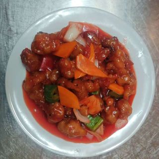 Cerdo con salsa agridulce