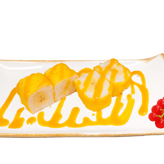 82.platano con salsa de mango 8u