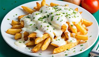 Cartofi cu sos de usturoi si mozzarella