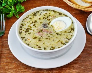 Żurek Warmiński z Jajkiem i z Kiełbasą