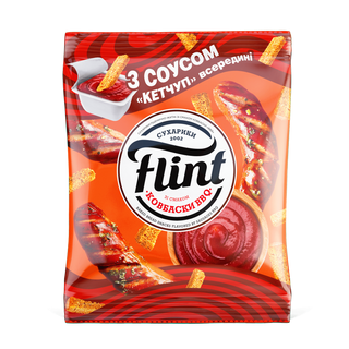 Сухарі Flint Ковбаски Bbq З Соусом 70г