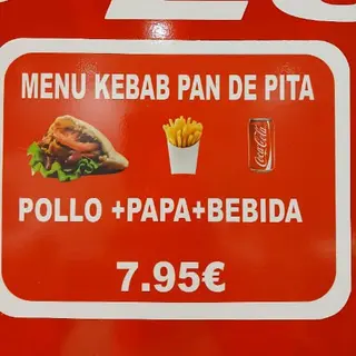 Menú Kebab Pollo