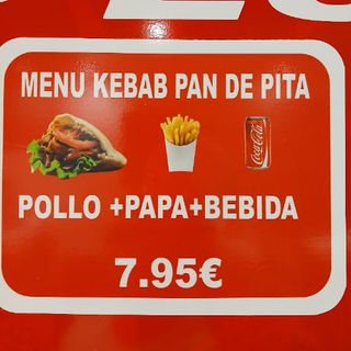 Menú Kebab Pollo