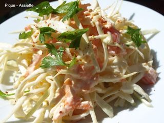 Assiette de choux mayonnaise