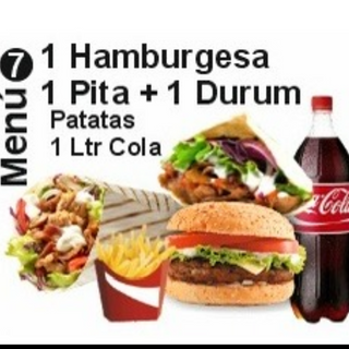 Menú 7 Durum + Pita + Hamburguesa