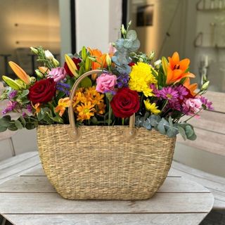 bag of assorted summer flowers